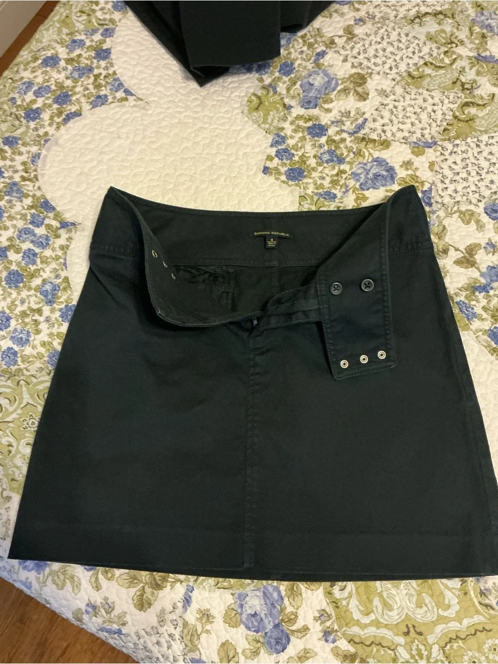 Banana Republic Deep Navy Blue Mini Skirt with Stud Detail